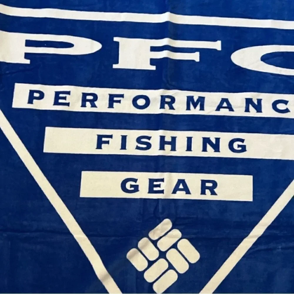 Columbia Performance Fishing Gear Triangle Logo Beach Towel- Blue